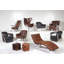 Fauteuil demi-tonneau en cuir fleur Gable-54844441