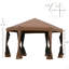 Pavillon de jardin hexagonal escamotable Outsunny