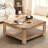 Zara Square Coffee Table With 2-tier Storage Shelves-1875856561
