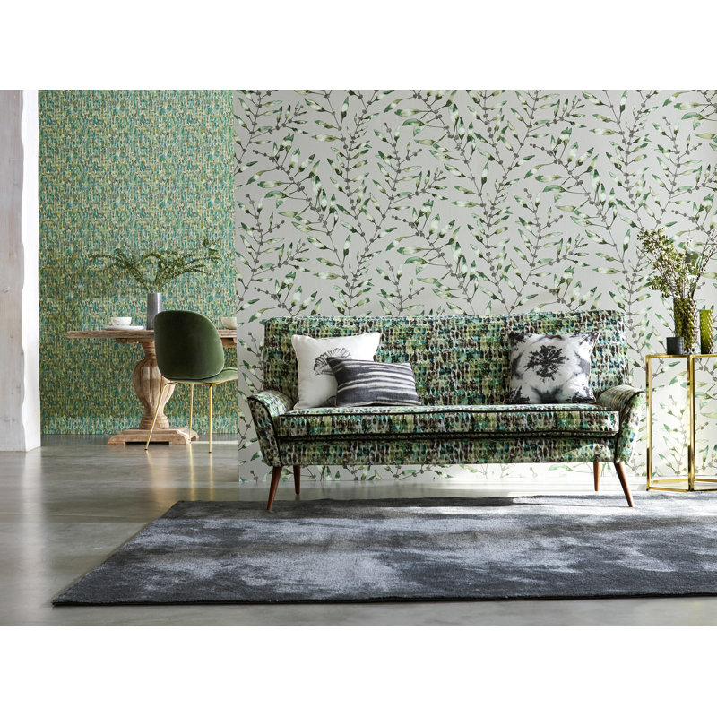 Chaconia Wallpaper, Emerald/Lime