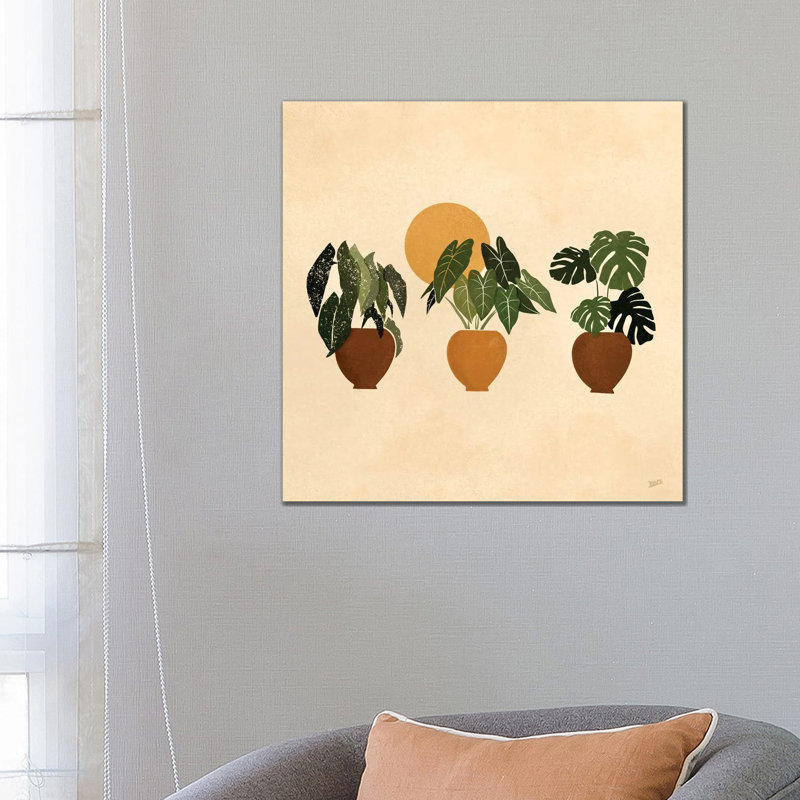 Houseplants I by Bria Nicole - Print on Canvas, Wrapped Canvas, 45.72 cm H x 45.72 cm W x 3.175 cm D