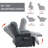 Blue Gray Chenille Power Lift Recliner - 23" Seat, 8-Point Massage, Lumbar Heating, High Back-1906312218