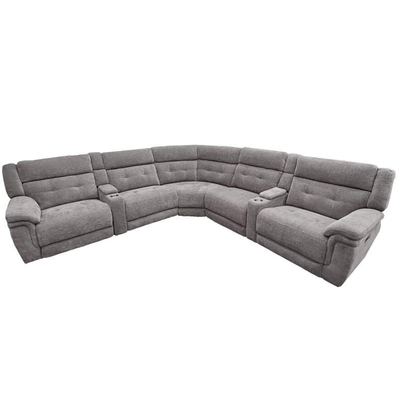 Maryellen 7 - Piece Upholstered Reclining Corner Sectional