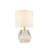 Estes Elegant Pink Geometric Glass Table Lamp with White Shade