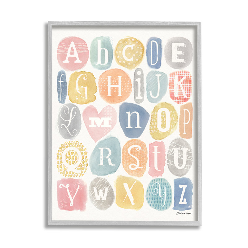 Gracemont, motif doux, aquarelle, lettres, art graphique, Estampe numérique Farmhouse, H 14 po x l 11 po x P 1,5 po
