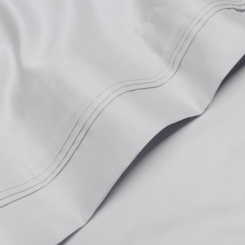 Luxury 1000 Thread Count Certified Egyptian Cotton Solid Extra Deep Pocket 4 Piece Bed Sheet Set, Platinum, King