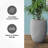 16" W x 21.5" H Concrete Tall Round Flower Planter Handcrafted Gray Large Plant Pots with Drainage Hole-1540417180-1522835328