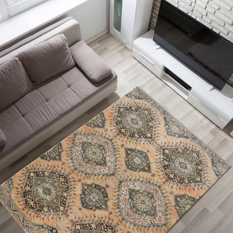 Chic and Luxurious With Pile Soft Type Printed Rug Featuring an Intricate Floral Design for a Timeless and Elegant Home Decor Statement