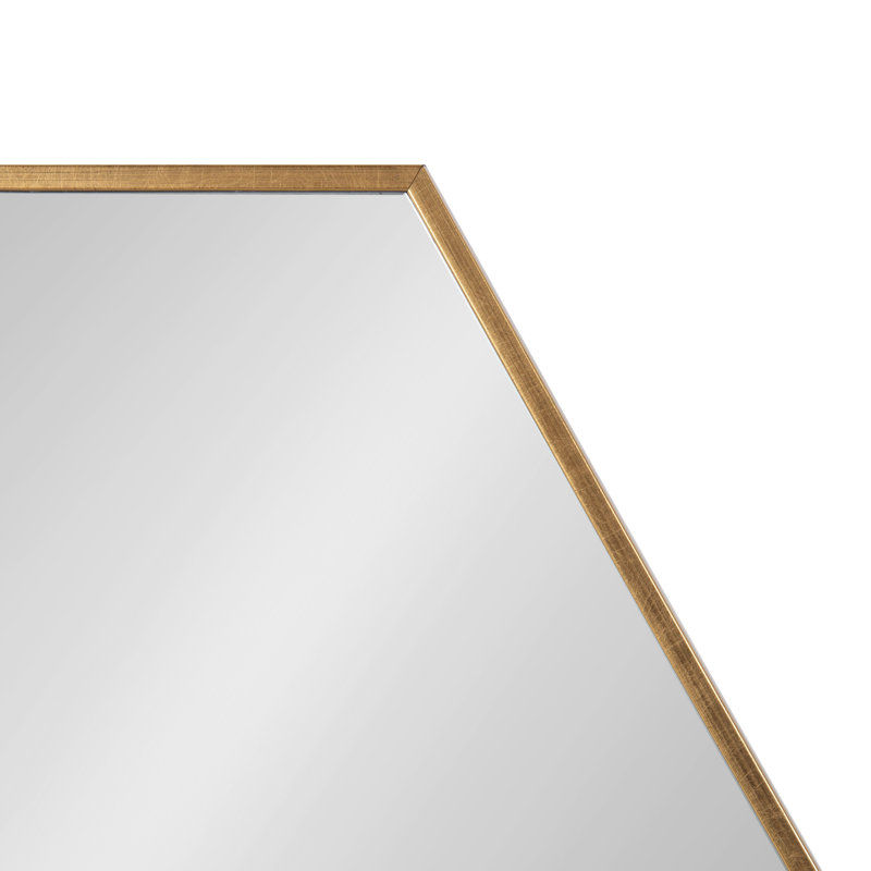 Miroir décoratif Logsdon, 30,98 po x 22,05 po, Doré