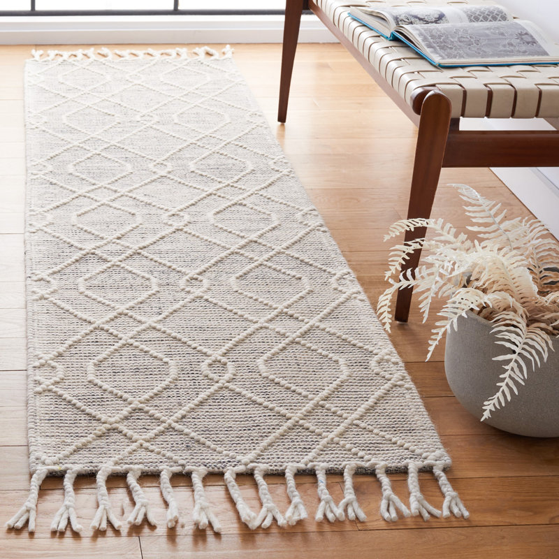 Ajanea Flat Weave Wool Geometric Rug, Runner 2'3" x 8'