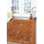 Tapis oriental doré / orange en laine noué à la main 8 pi 1 po x 9 pi 10 po Bahja