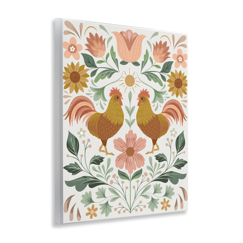 «Hen & Florals», art mural par Arrolynn Weiderhold