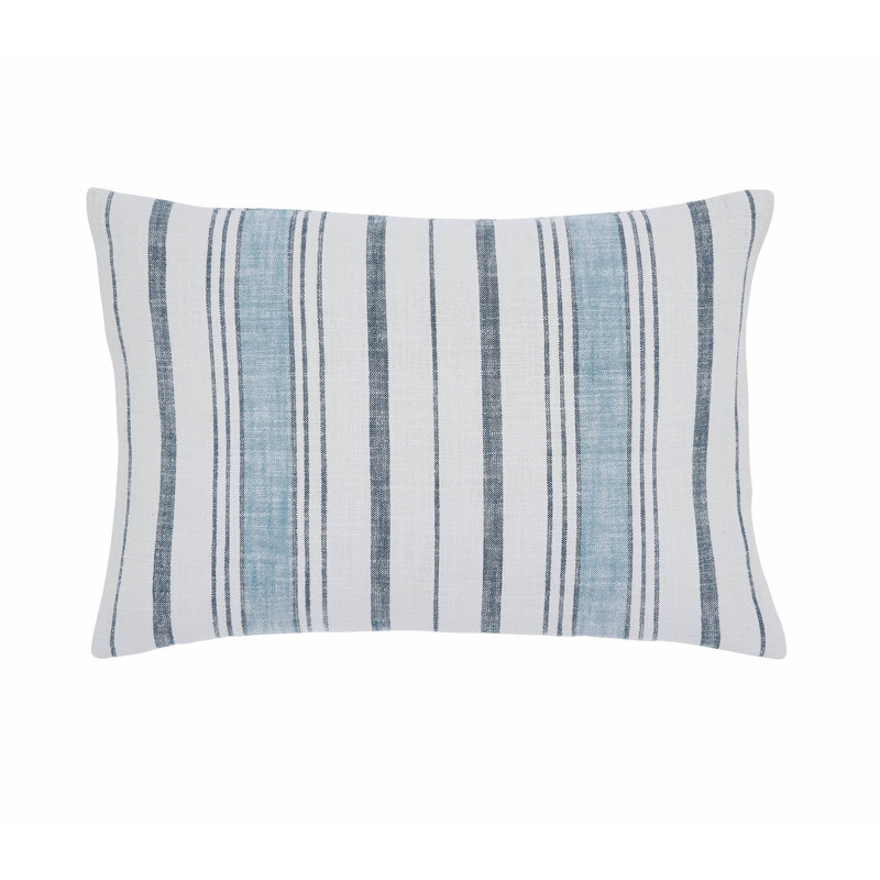 Finn Striped Rectangular Boudoir / Breakfast Cushion, Blue