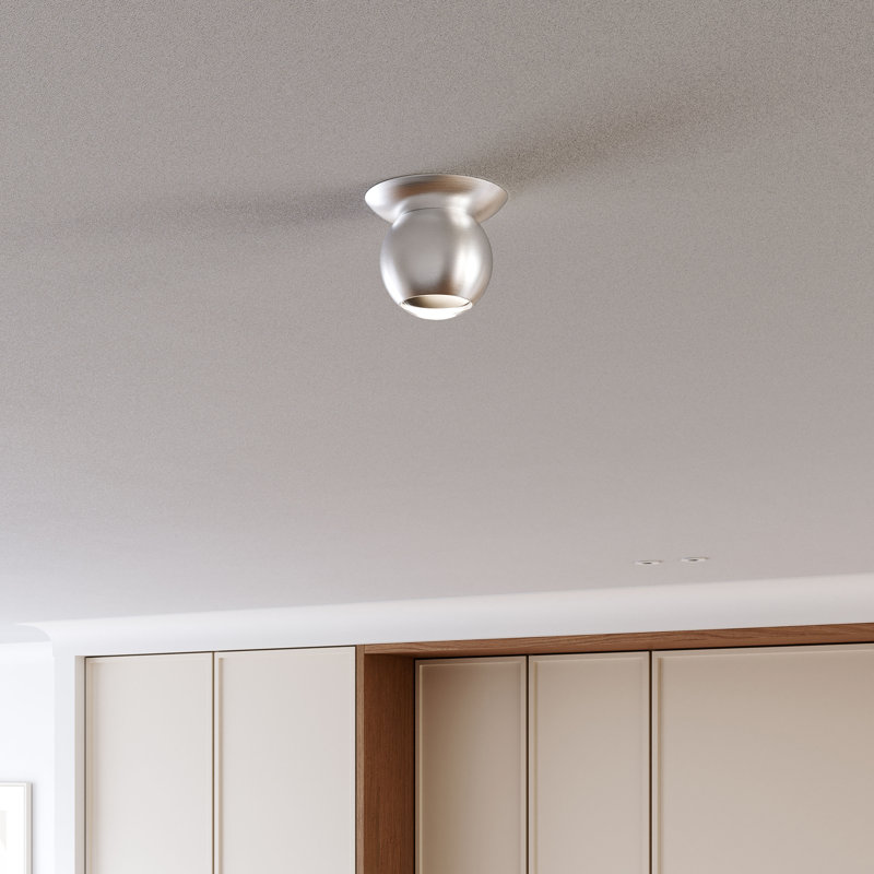 Hemisphere 1 - Light LED Flush Mount, Natural Anodized
