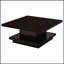 Ensemble de table basse et de table de bout carrées 3 pièces Cappuccino avec finition résistante aux égratignures, idéal pour les espaces de vie modernes et fonctionnels