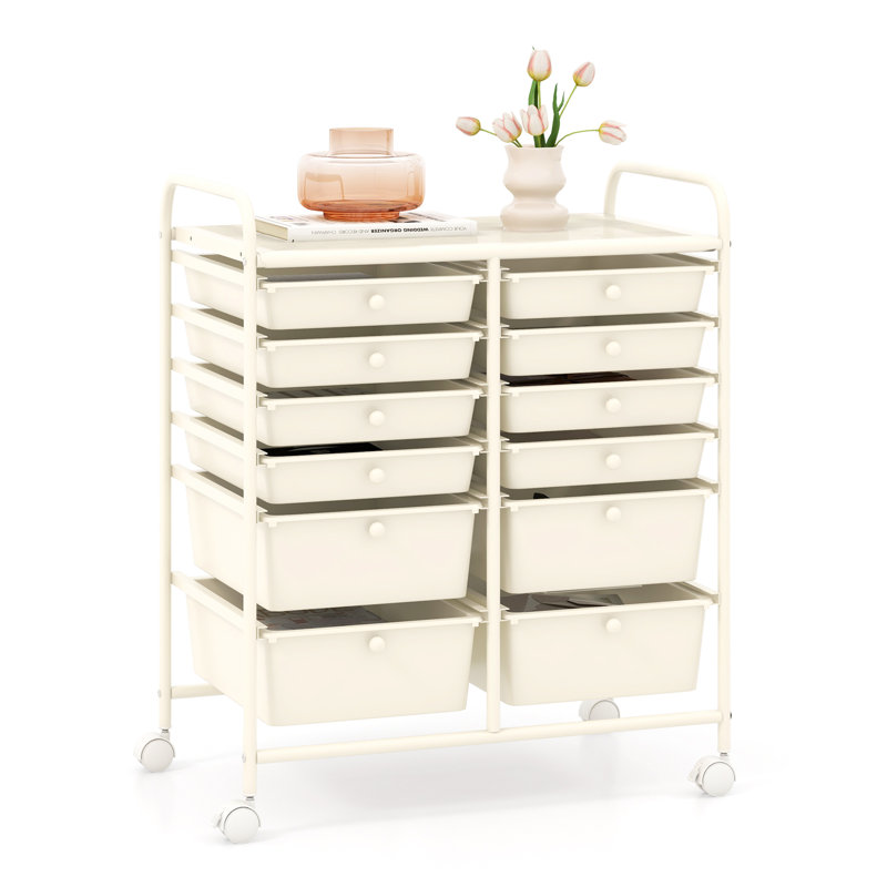 12 Drawer Storage Drawer, White