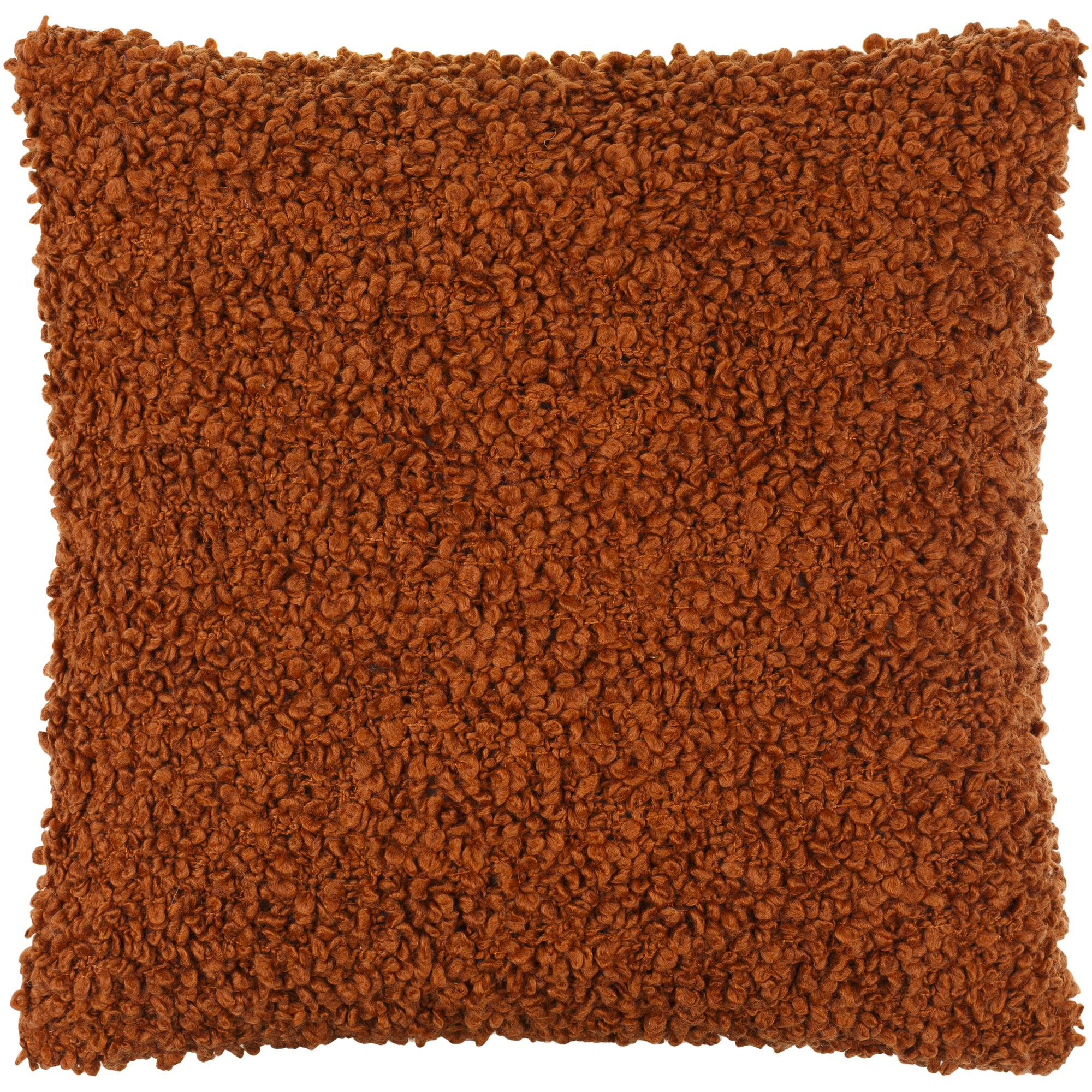 Anella Throw Square, 18"H x 18"W, Rust, Pillow Cover Only - No Insert