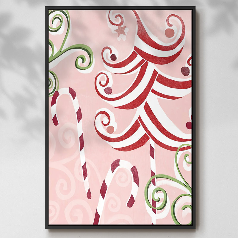 Candy Cane Holiday II, Noir, H 25 po x l 17 po x P 1,5 po