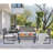 4-Piece Patio Furniture Set Outdoor Balcony Porch Garden Backyard Lawn Furniture Acacia Wood Table Top