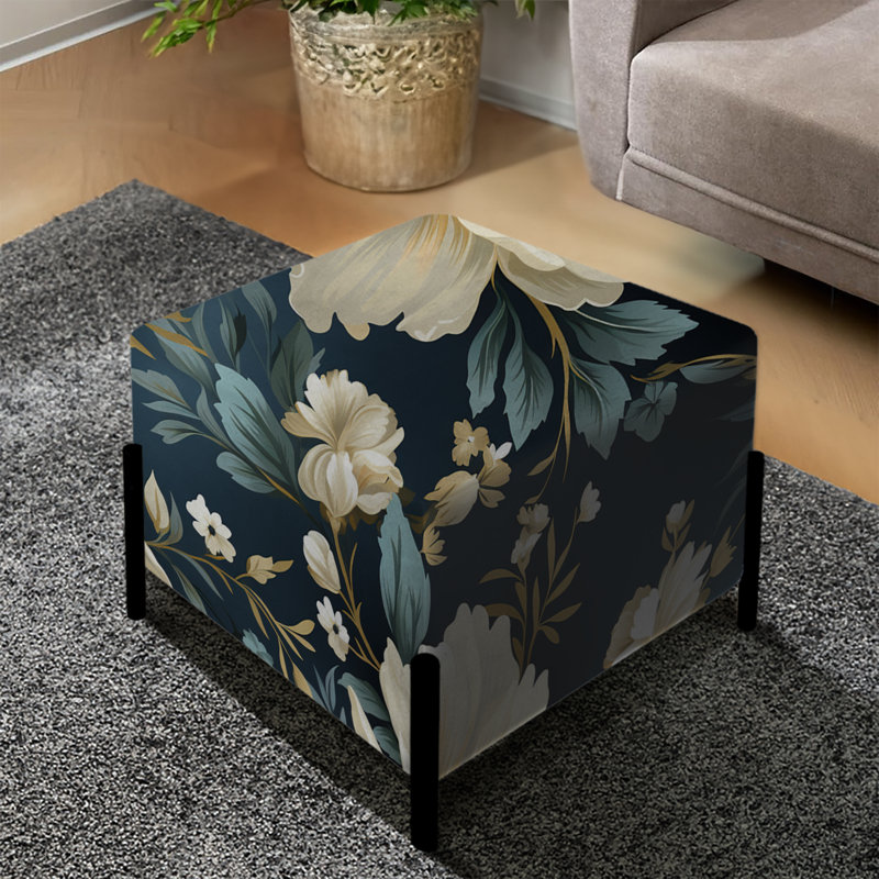 Motif contemporain Victorian V - repose-pieds carré floral