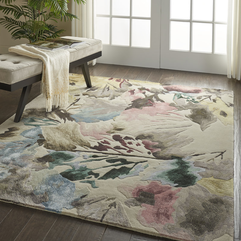 Barstow Floral Hand Woven Area Rug, Rectangle 259 x 351cm