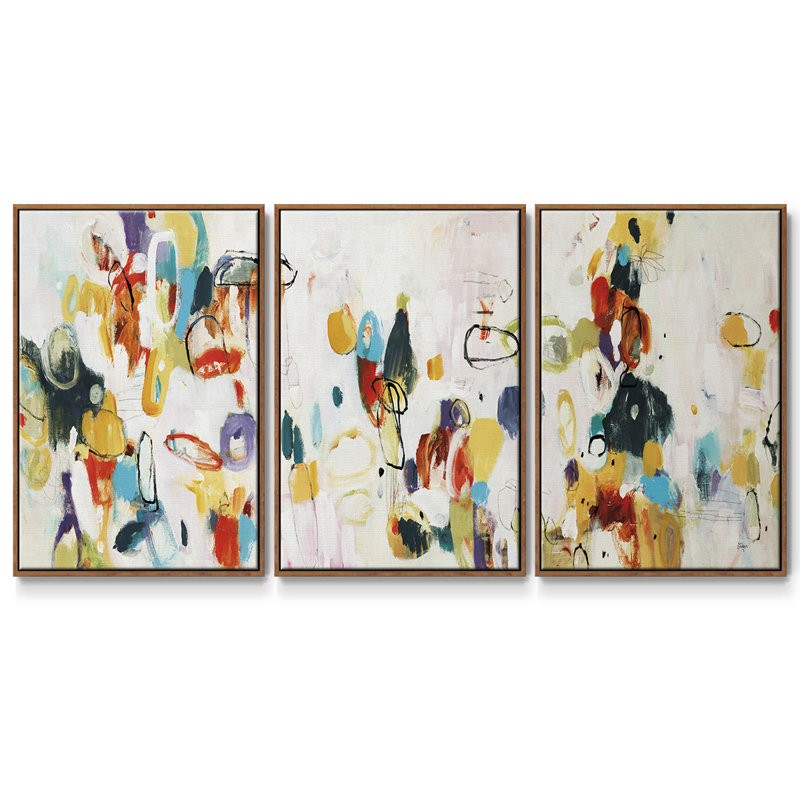 Breakout - Multi Piece Framed Canvas, Walnut, 36" H x 75" W x 2" D