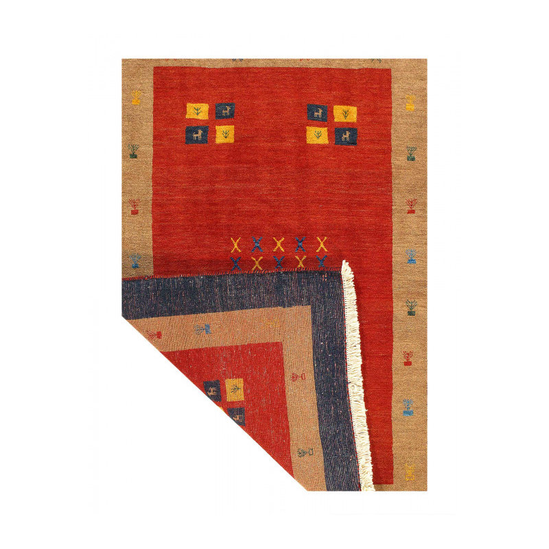 Fine Hand Knotted Persian Gabbeh 3'11'' X 5'4''