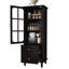 Armoire arquée avec portes en verre et double tiroir-2074797465