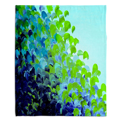 Couverture sherpa doux vert couleur