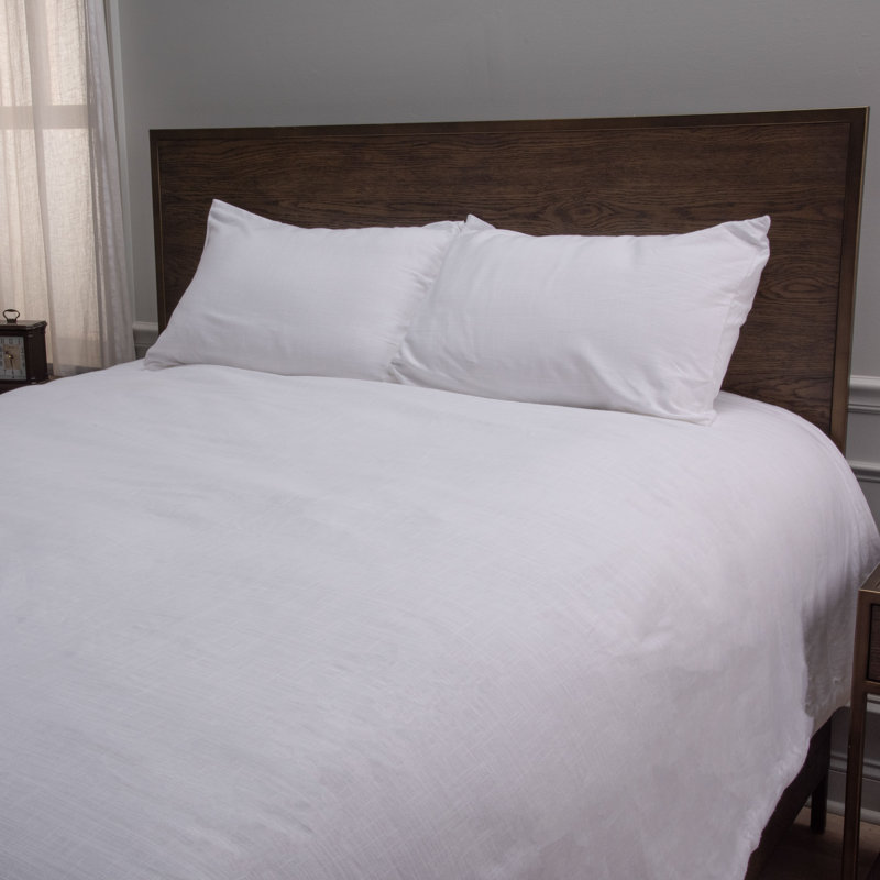 Zandy Cotton Comforter, King Comforter + 2 King Shams, White