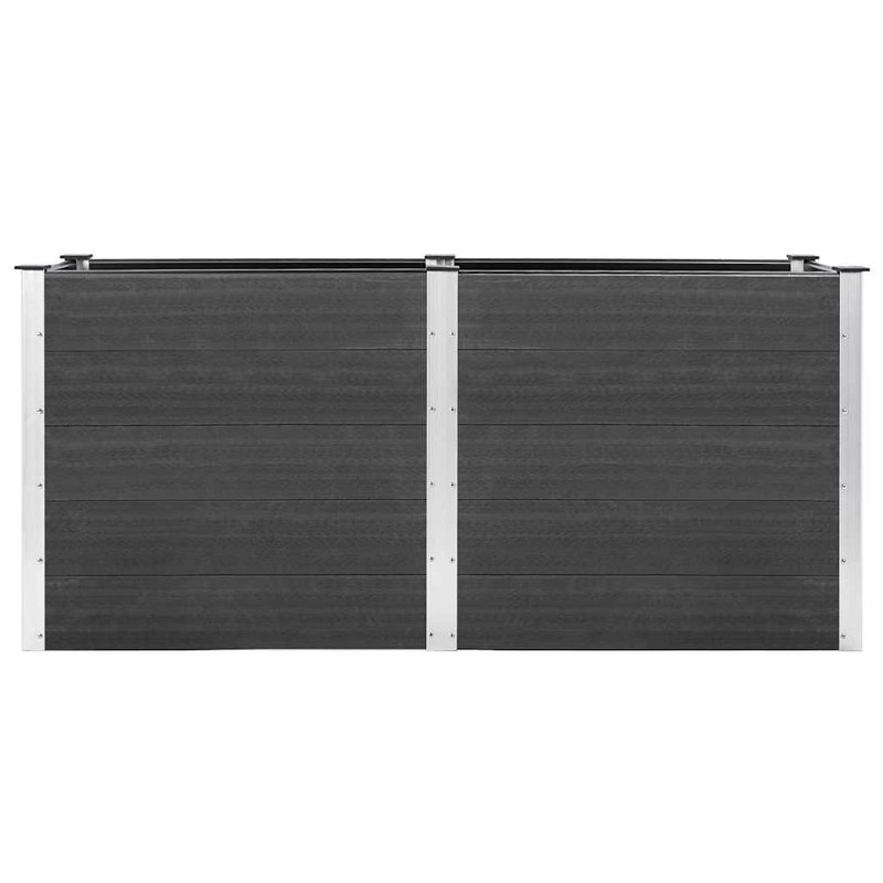 Raised Garden Bed Raised Flower Bed Plant Box Outdoor Planter Gray WPC, 35.8" H x 78.7" W x 19.7" D