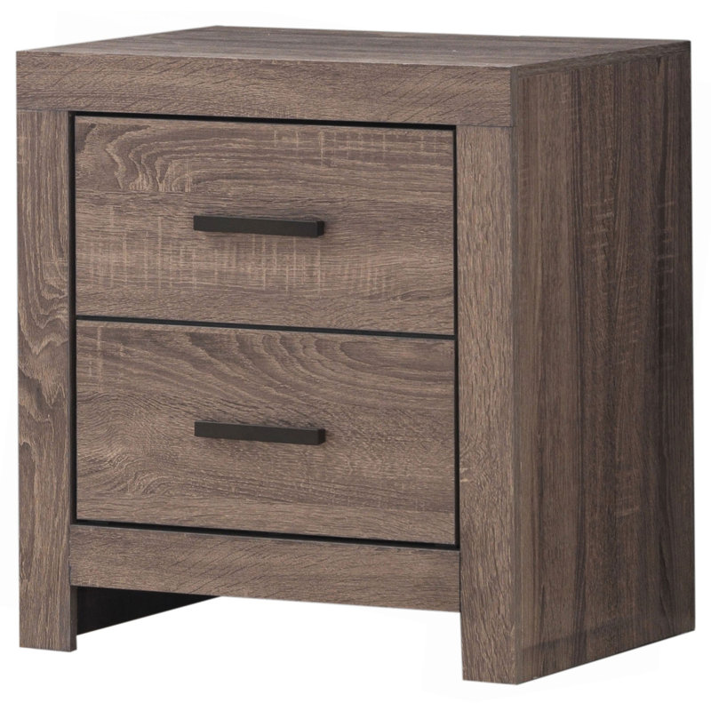 Brantford 2-Drawer Nightstand, Oak