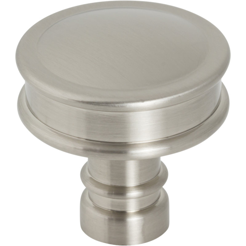 Cranford 1 1/4" Diameter Round Knob, Brushed Satin Nickel