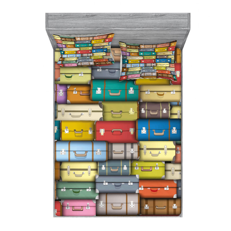 Microfiber Sheet Set, Queen Sheet Set with Fitted Sheet