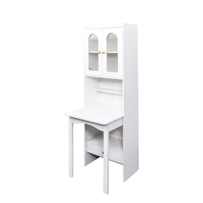 Table d'écriture pliable, armoire de bureau avec tablette et tiroir