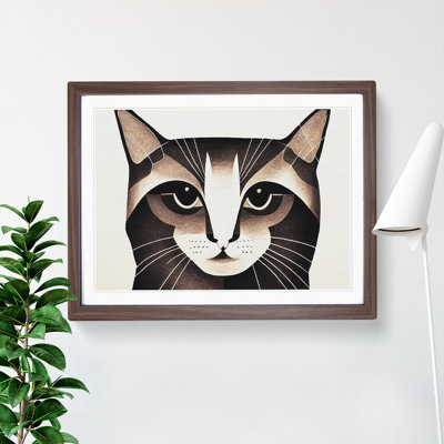 Cat Illustration Vol.2 Abstract - Framed Print