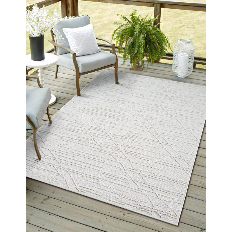Campney Solid Colour Indoor / Outdoor Area Rug, Rectangle 100 x 160cm