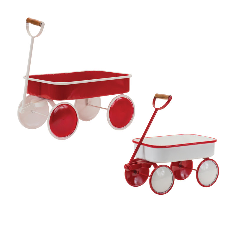 Ensemble de 2 wagons en métal