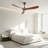 60" 3-Blade Solid Walnut Ceiling Fan Without Light– Remote, DC Motor, Indoor/Outdoor/Patio (Coastal/Farmhouse)-1145573914-1143960326