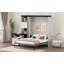 Lit escamotable avec bureau, tablettes et armoires de rangement