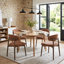 Ensemble de 4 chaises de salle à manger rembourrées en bois massif avec support ergonomique Farmhouse-133415804-133415805-133415809