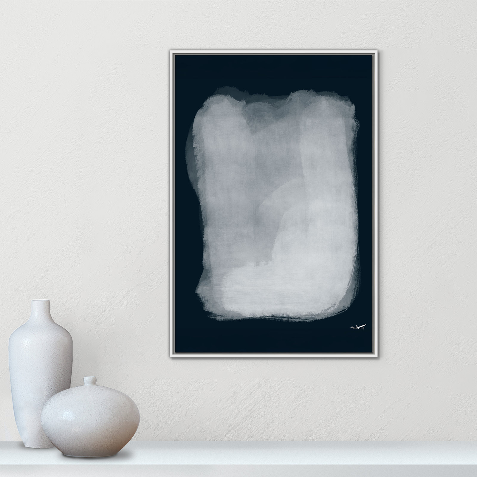 Gelder "Calme 001" Print by N.Atelier, 37.5" H x 25.5" W, White