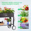 Boîte à fleurs extérieure surélevée mobile en métal avec roulettes et tablette de rangement