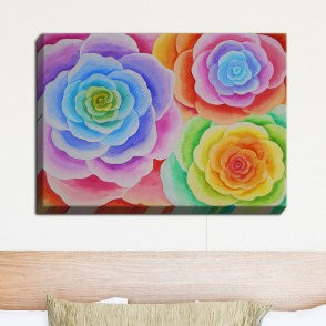 « joyeux fleurs i », reproduction d’art sur toile tendue