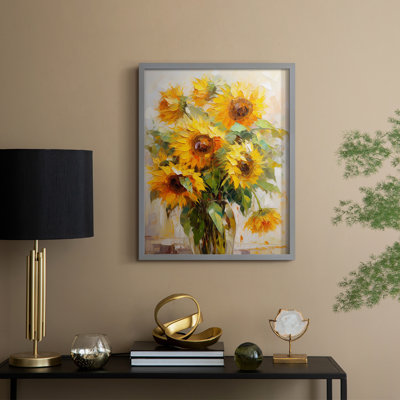 Reproduction encadrée FLORAL Series CDXLIX - bois massif