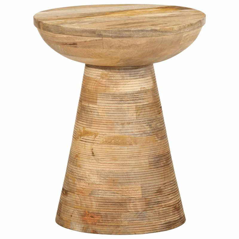 Side Table Diameter37x45 Cm Solid Wood Mango, Brown