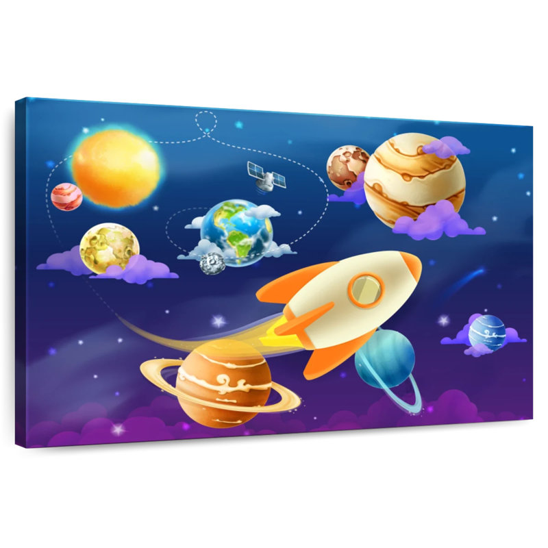 Ashelle Space Nursery, 16" H x 24" W