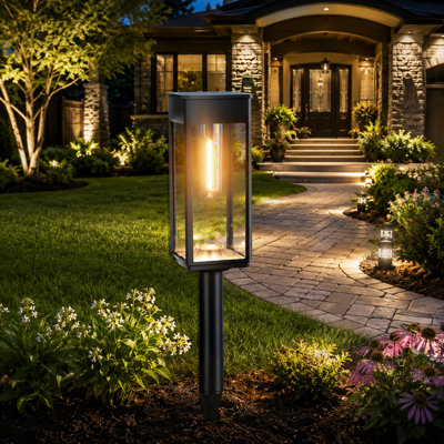 IP65 Solar Landscape Lighting Set with 8 Bright Pathway Lights, Automatic On/Off and Waterproof Outdoor Performance for Yard, Patio, Walkway, Driveway and Pathway