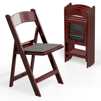 Plastic Padded Folding Chairs Set Of 4