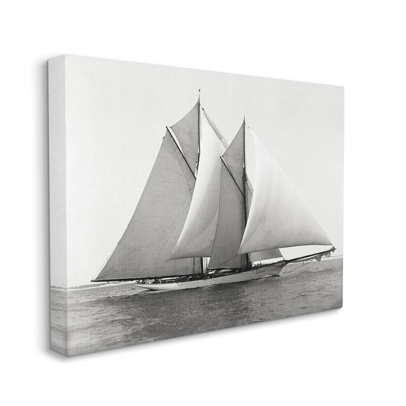 «Au-467», toile «Majestic Ship Ocean» sur toile par Graffi * Tee Studios, peinture, H 16 po x l 20 po x P 1,5 po